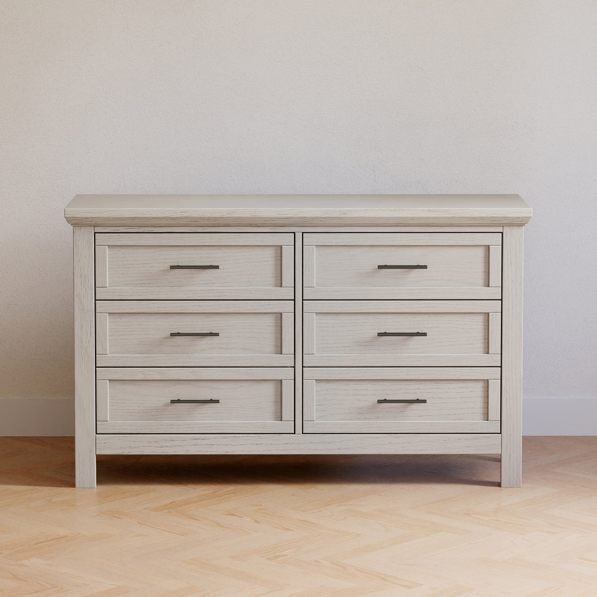 B14516WDF,Monogram by Namesake,Emory Farmhouse 6-Drawer Dresser in White Driftwood