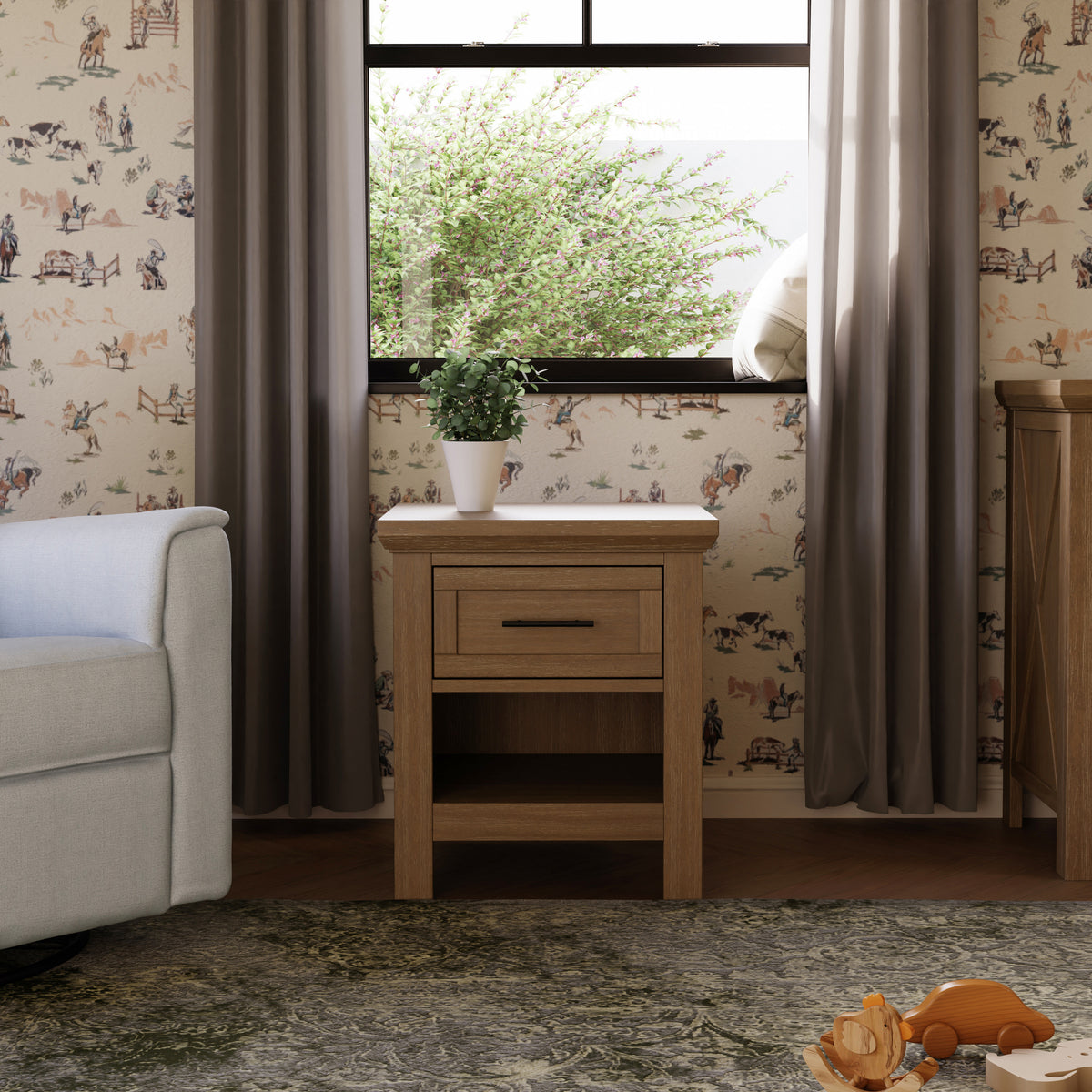 B14560DF,Monogram by Namesake,Emory Farmhouse Nightstand in Driftwood