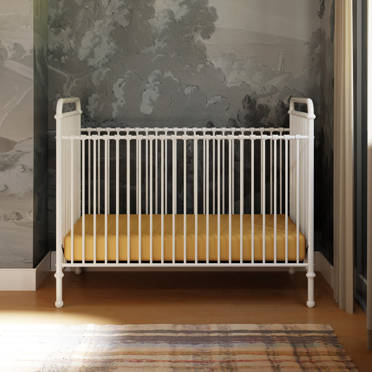 B15501WX,Namesake,Abigail 3-in-1 Convertible Crib in Washed White