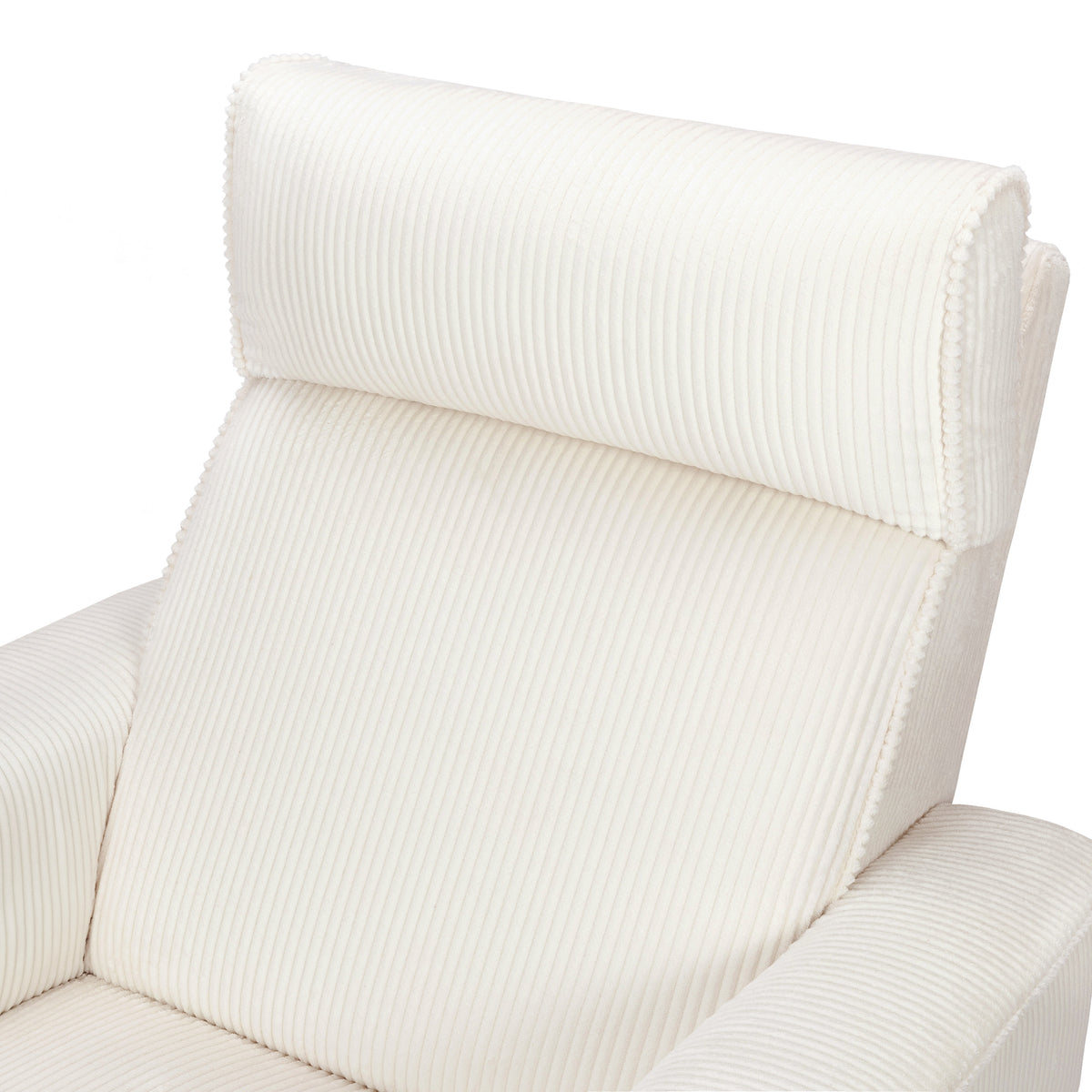 B17183YC,Monogram by Namesake,Willa Deluxe Power Glider Recliner w/Heat&Massage in Ivory Corduroy