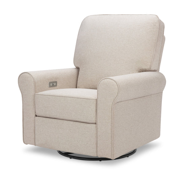 B17787PBEW,Monogram by Namesake,Monroe Pillowback Power Recliner in Performance Beach Eco-Weave