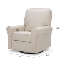 B17787PBEW,Monogram by Namesake,Monroe Pillowback Power Recliner in Performance Beach Eco-Weave