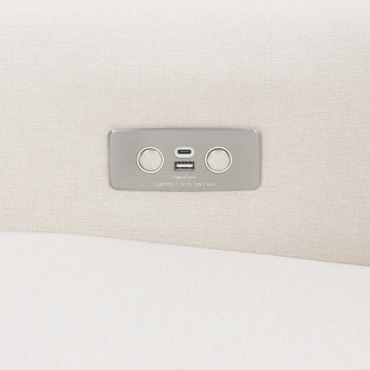 B17787PCMEW,Monogram by Namesake,Monroe Pillowback Power Recliner in Performance Cream Eco-Weave