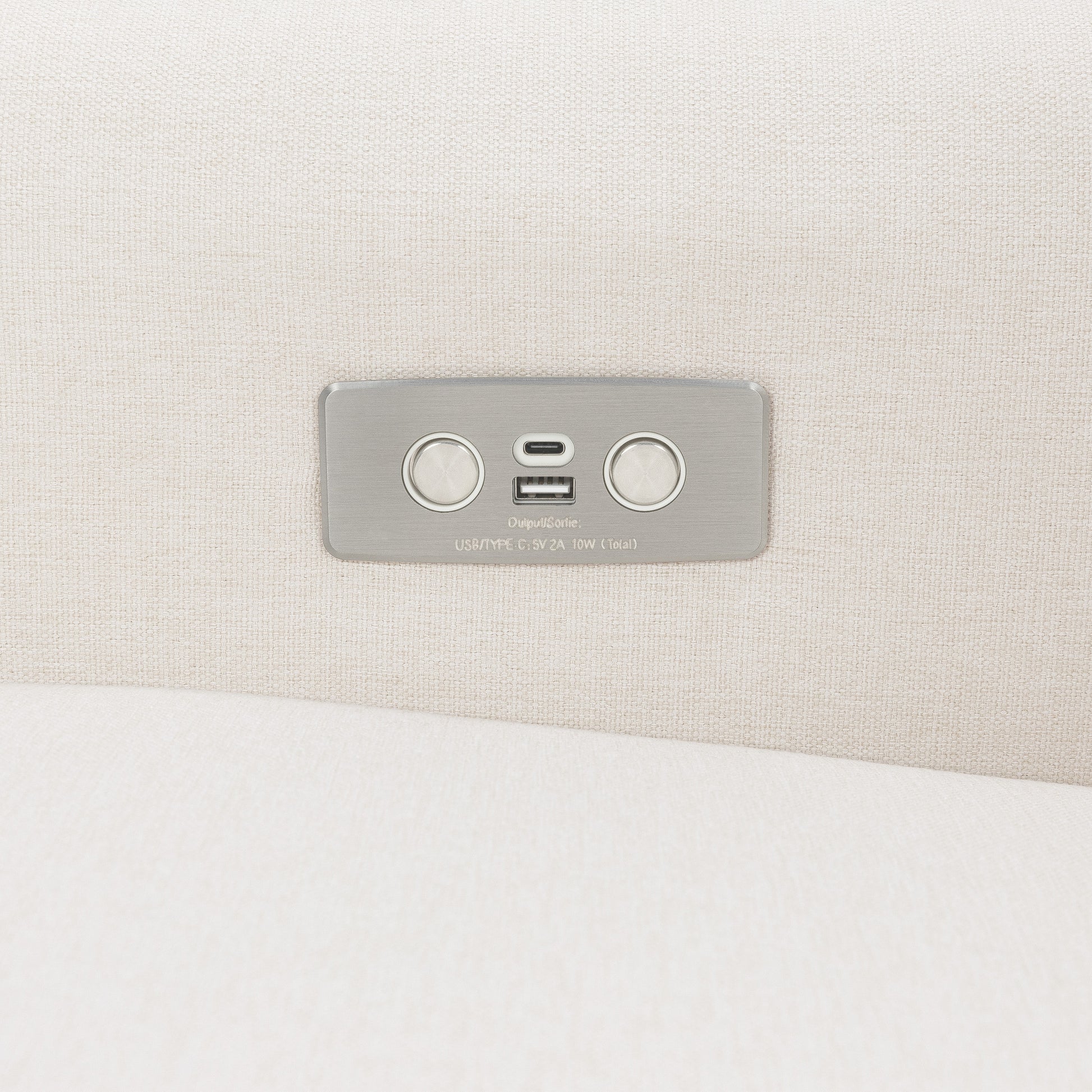 B17787PCMEW,Monogram by Namesake,Monroe Pillowback Power Recliner in Performance Cream Eco-Weave