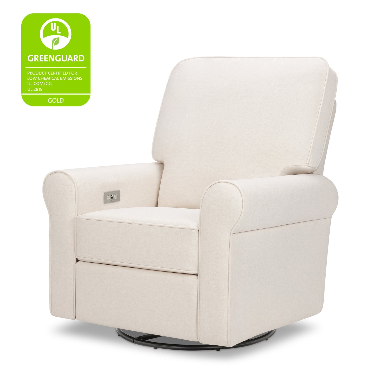 B17787PCMEW,Monogram by Namesake,Monroe Pillowback Power Recliner in Performance Cream Eco-Weave