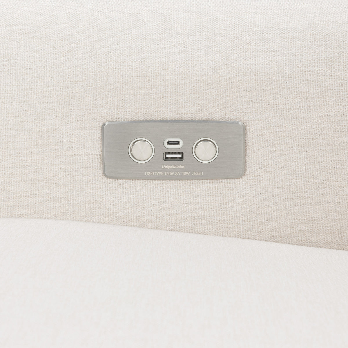 B17787PCMEW,Monogram by Namesake,Monroe Pillowback Power Recliner in Performance Cream Eco-Weave