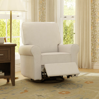 B17787PCMEW,Monogram by Namesake,Monroe Pillowback Power Recliner in Performance Cream Eco-Weave