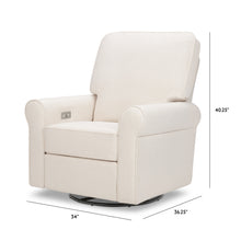 B17787PCMEW,Monogram by Namesake,Monroe Pillowback Power Recliner in Performance Cream Eco-Weave
