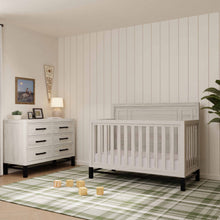 B25801WDF,Monogram by Namesake,Newbern 4-in-1 Convertible Crib in White Driftwood