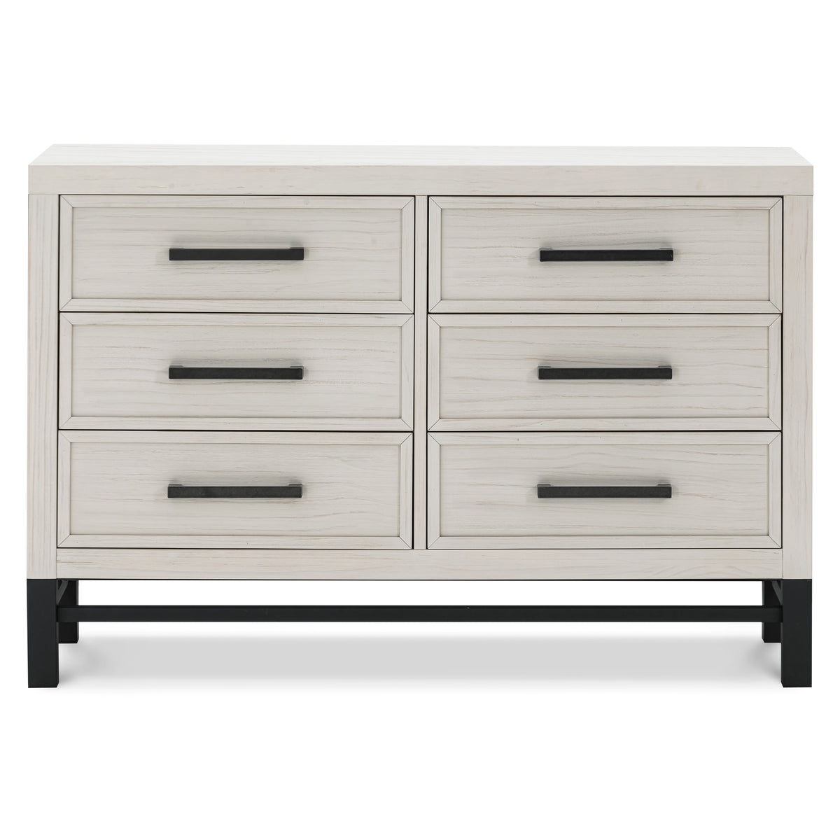 B25816WDF,Monogram by Namesake,Newbern 6-Drawer Assembled Dresser in White Driftwood