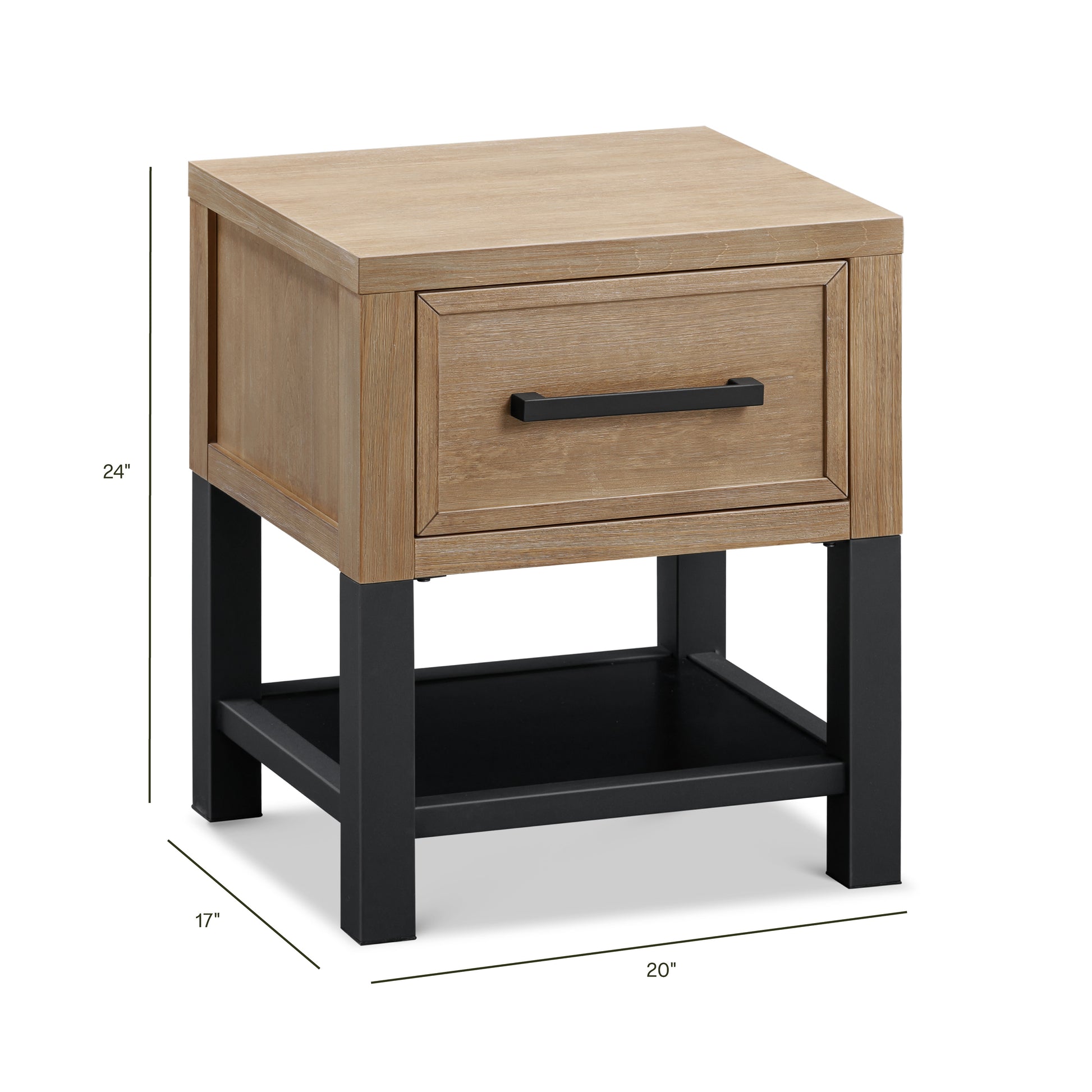 B25860DF,Monogram by Namesake,Newbern Nightstand  Assembled in Driftwood