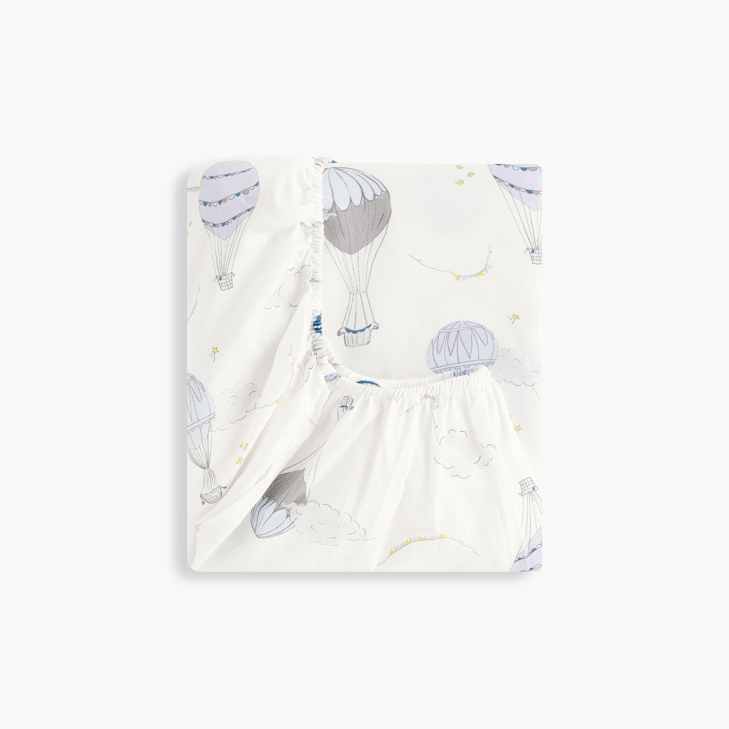 Gooslings Touch The Sky Crib Sheet - Blue