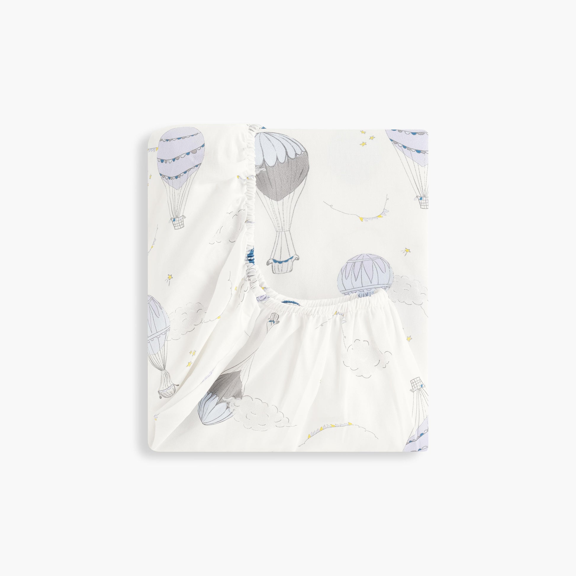 Gooslings Touch The Sky Crib Sheet - Blue