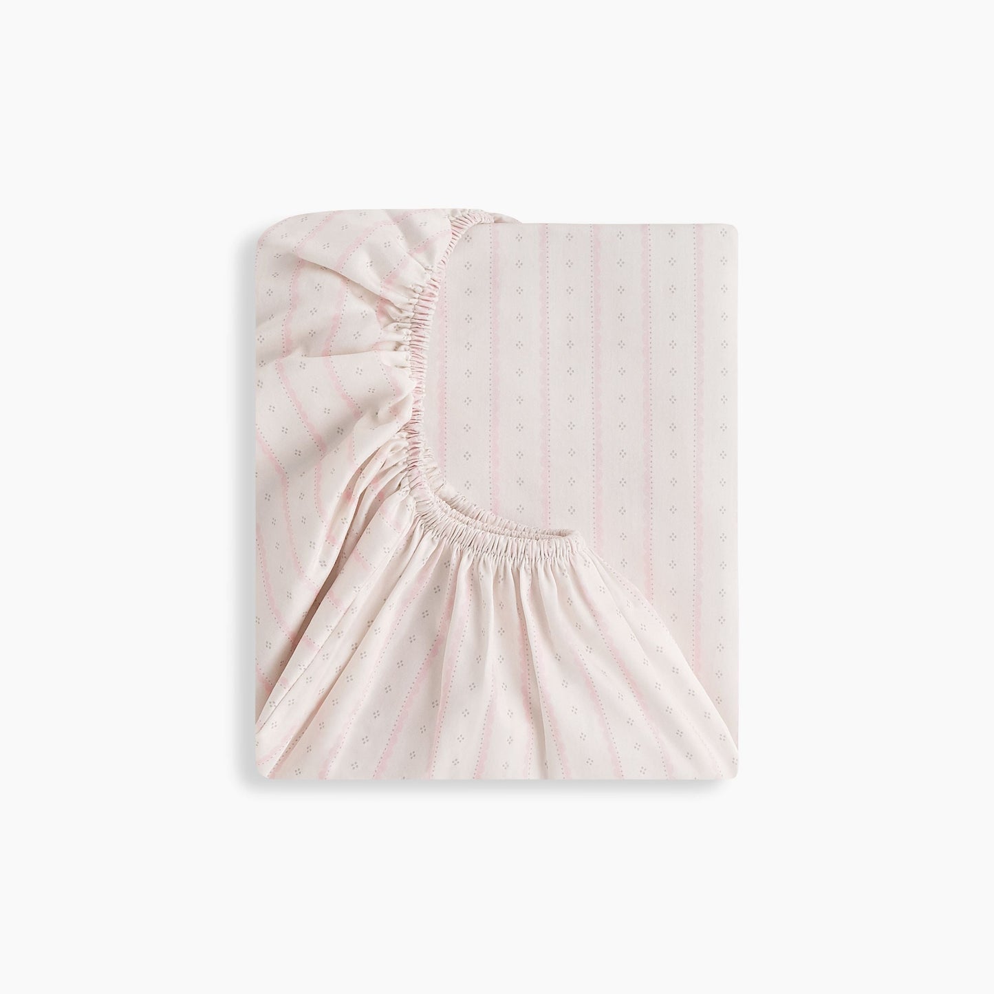 Gooslings Petal Scallops Crib Sheet - Pink