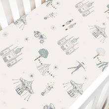 Gooslings Adventures in Wonderland Crib Sheet - Aqua