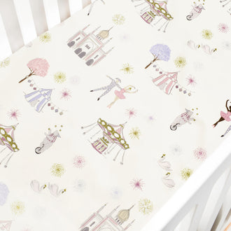 Gooslings Adventures in Wonderland Crib Sheet - Rose