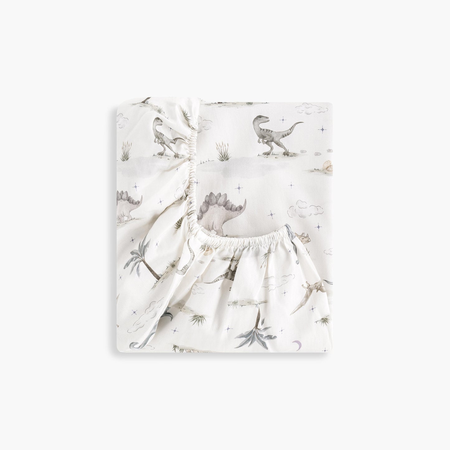 Gooslings Dino Dreams Crib Sheet - Sage
