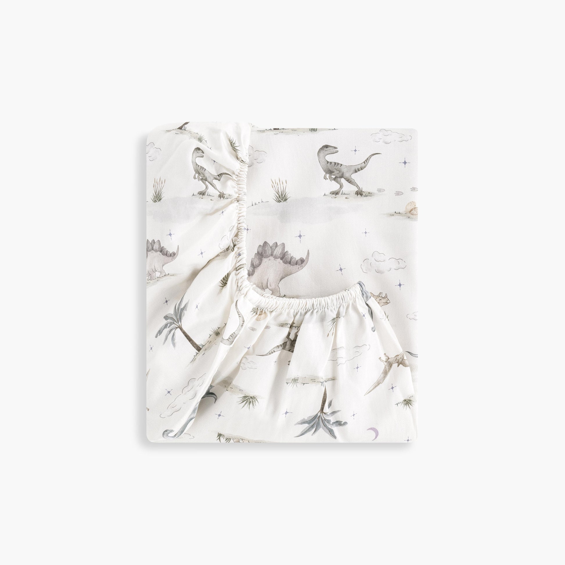 Gooslings Dino Dreams Crib Sheet - Sage