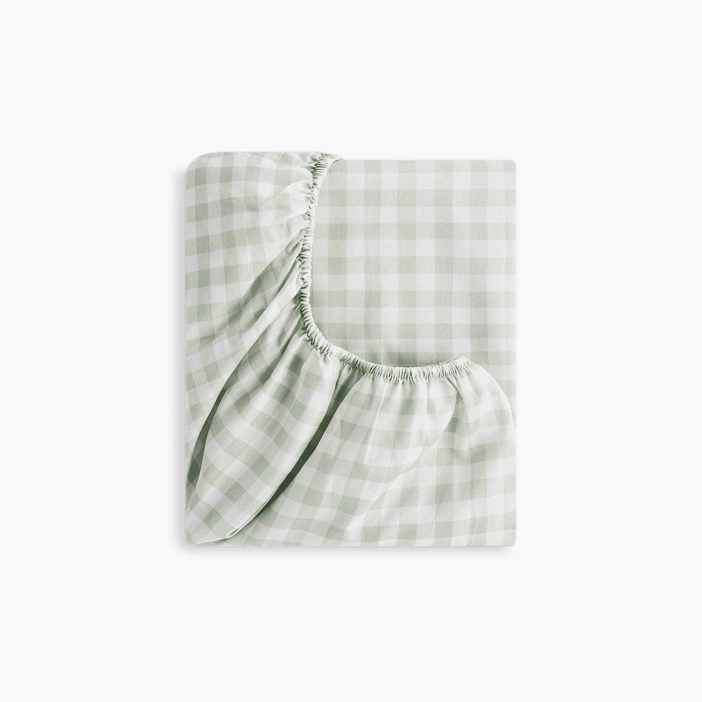 Gooslings Picnic Gingham Crib Sheet - Green