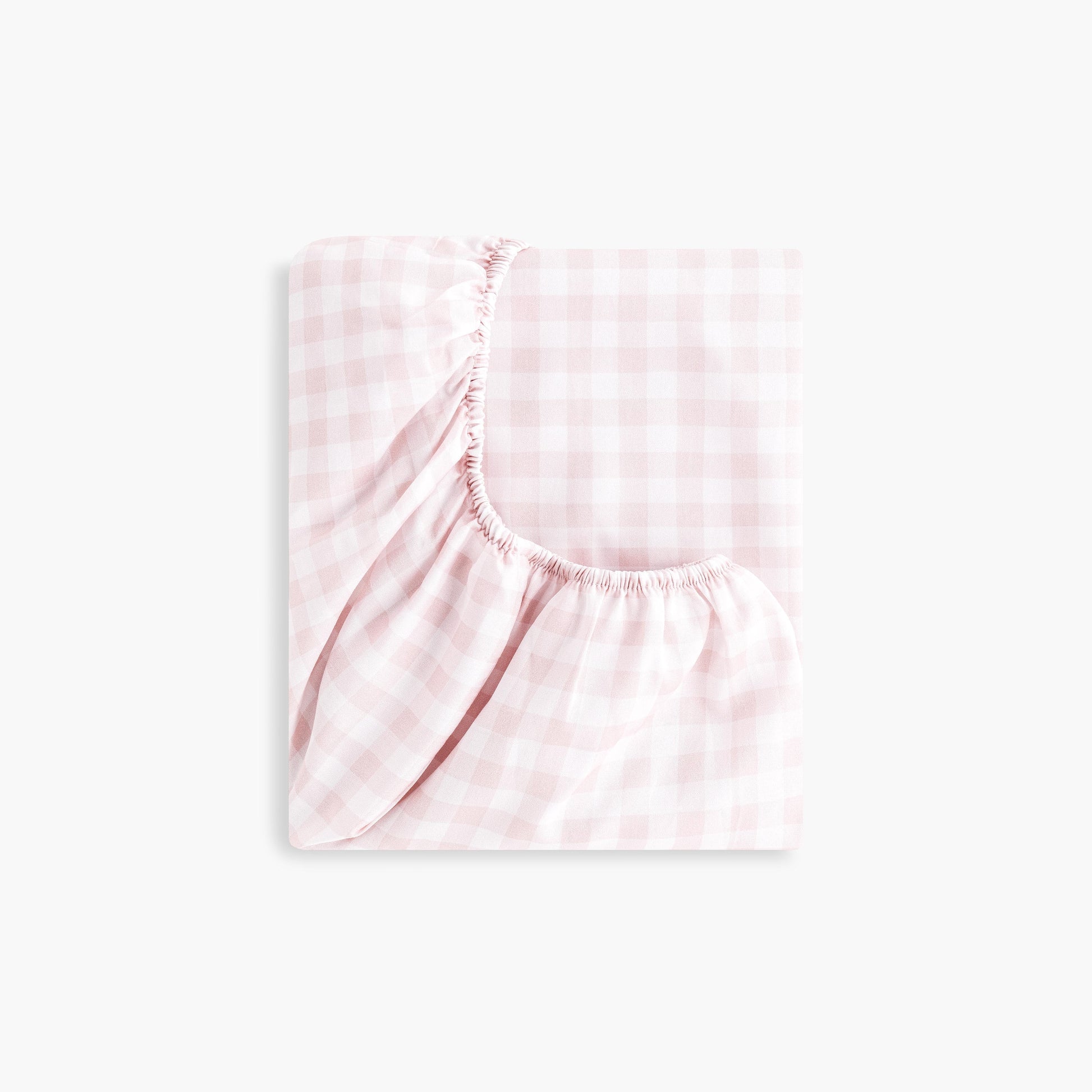 Gooslings Picnic Gingham Crib Sheet - Pink