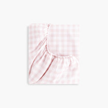 Gooslings Picnic Gingham Crib Sheet - Pink