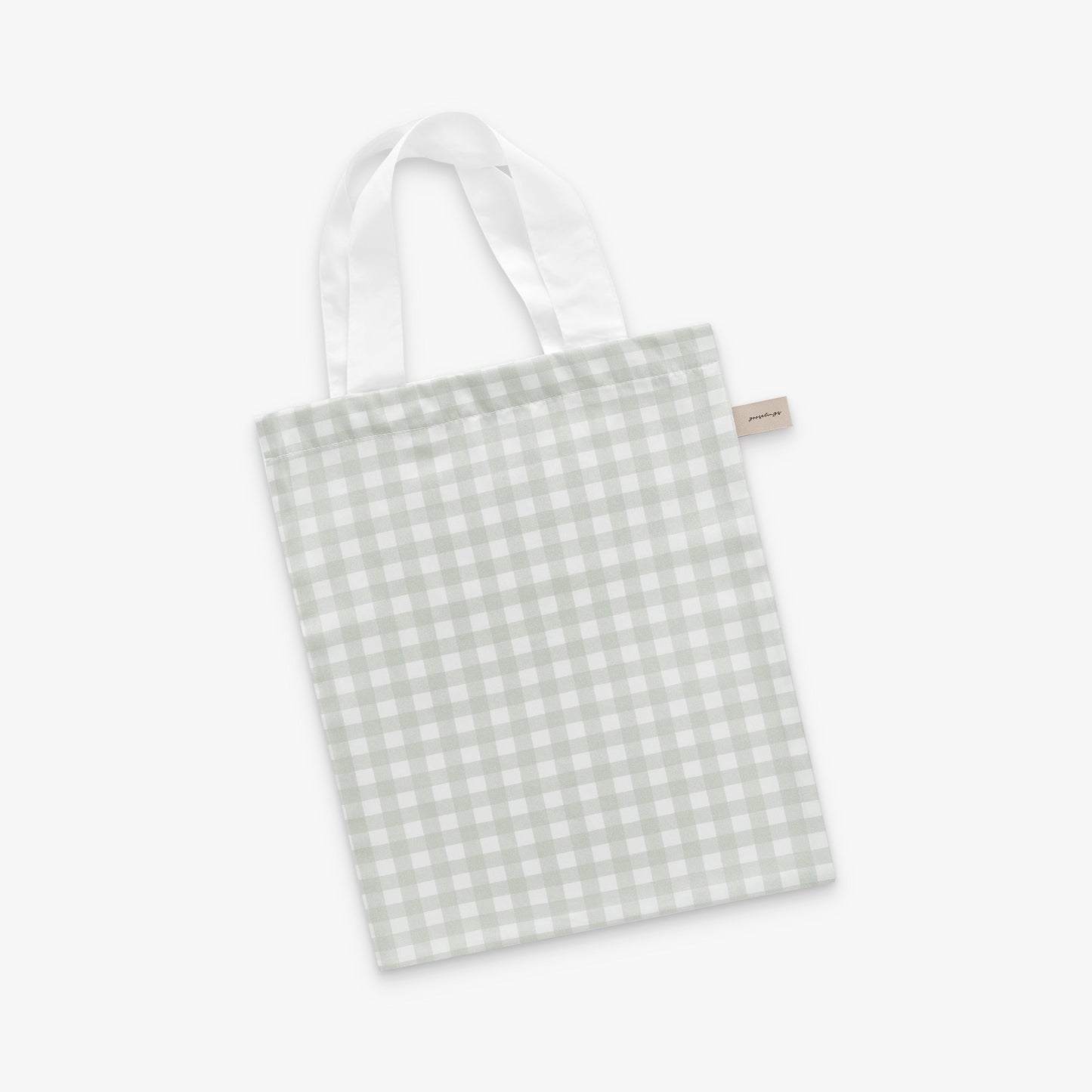 Gooslings Picnic Gingham Crib Sheet - Green