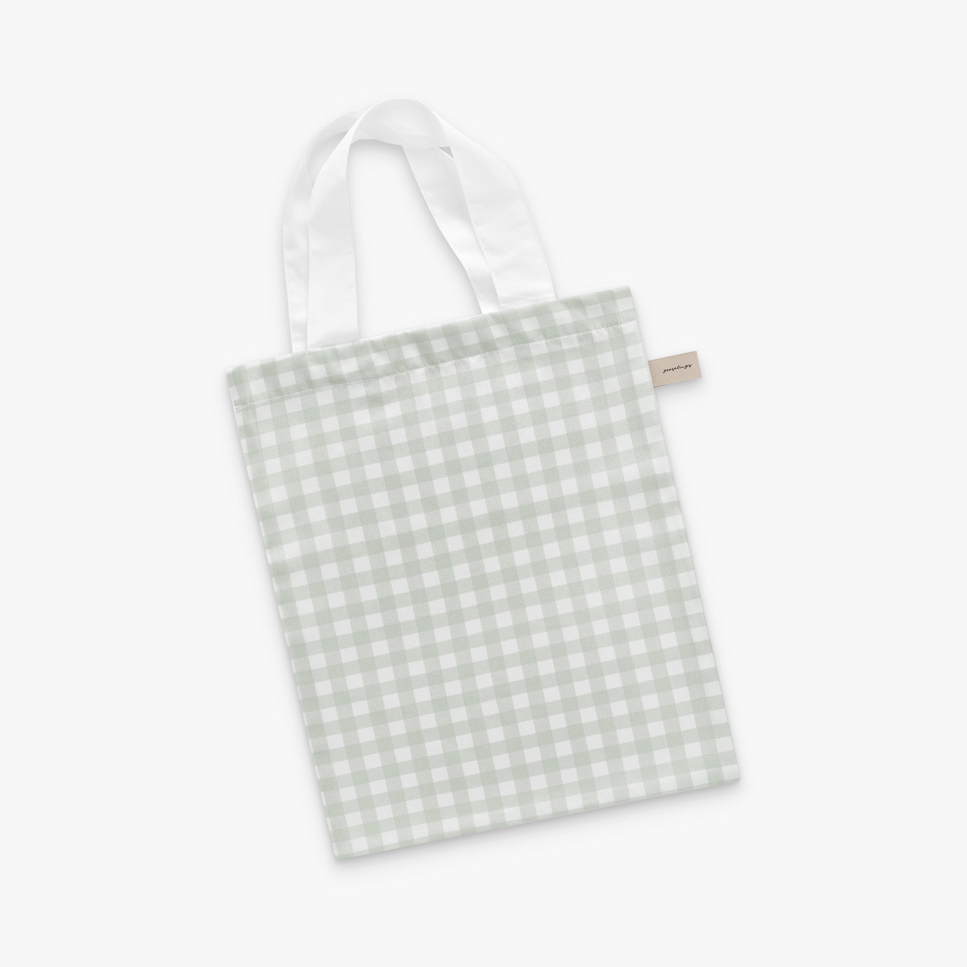 Gooslings Picnic Gingham Crib Sheet - Green