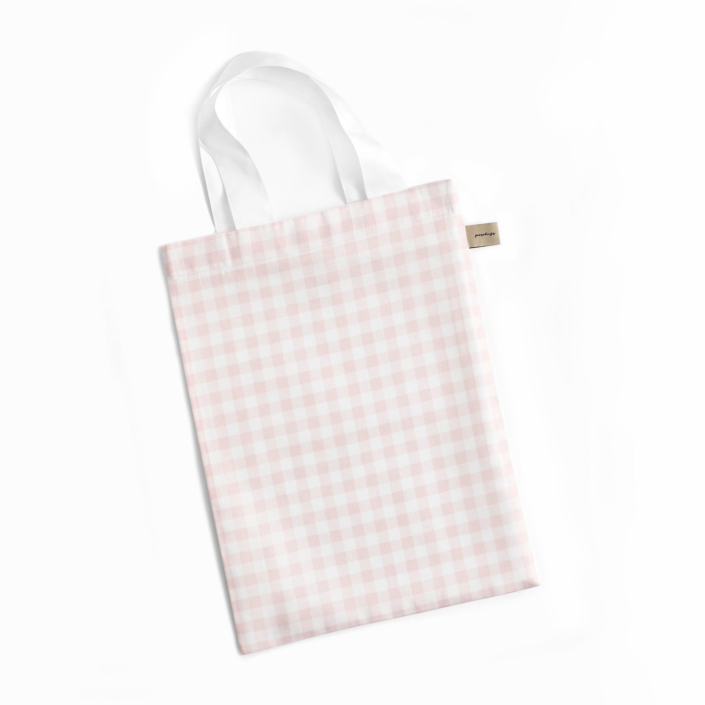 Gooslings Picnic Gingham Crib Sheet - Pink