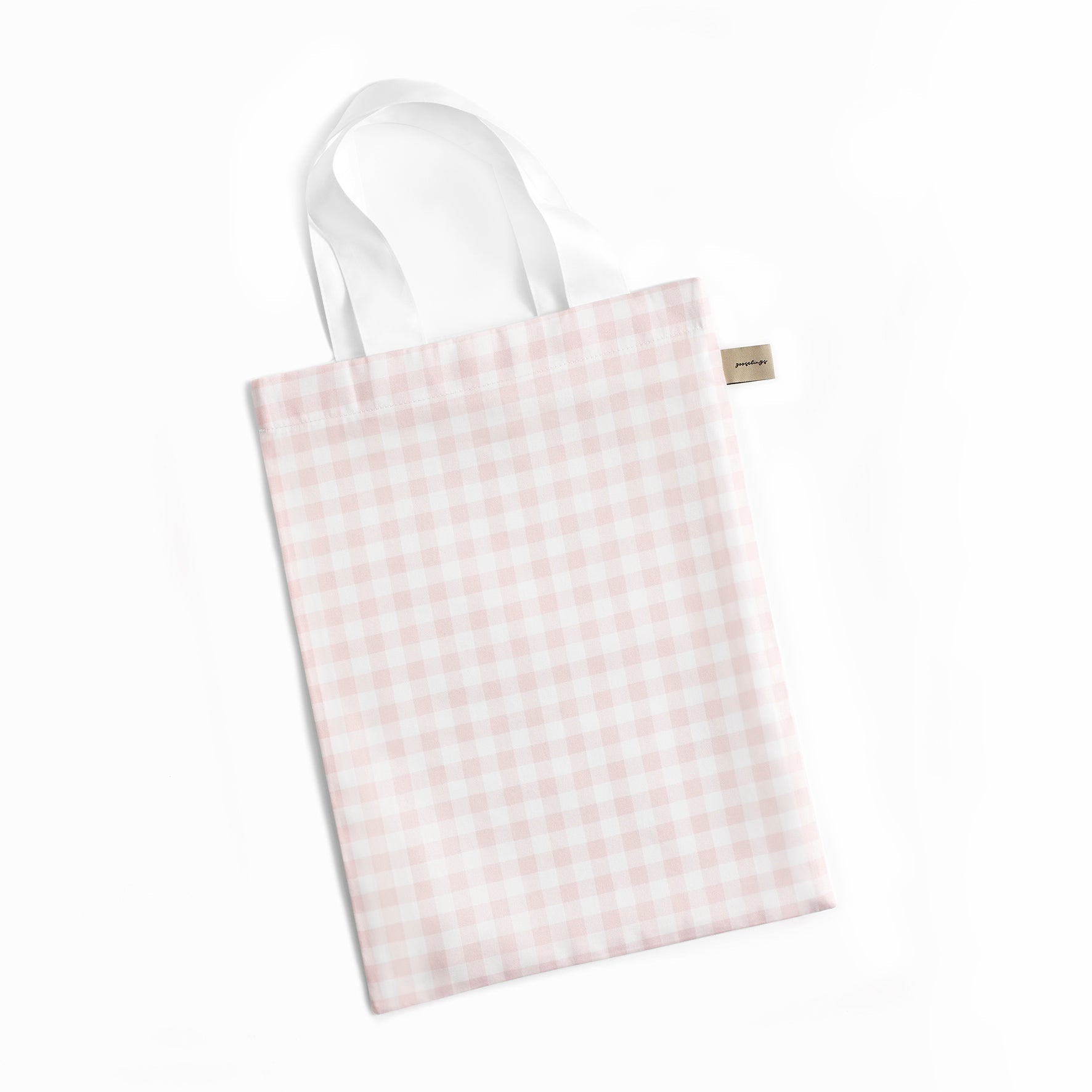 Gooslings Picnic Gingham Crib Sheet - Pink