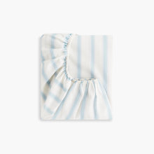 Gooslings Seaside Stripes Crib Sheet - Ocean