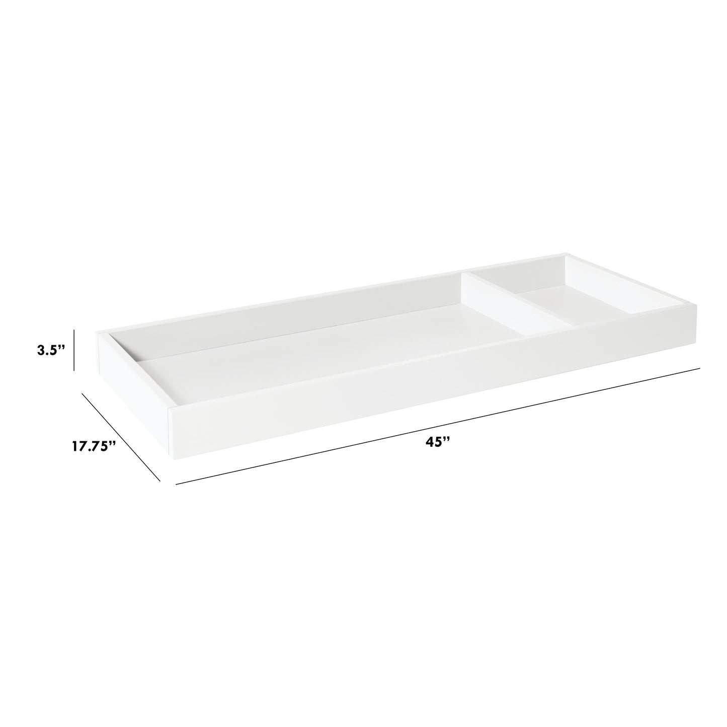 M0619RW,The MDB Family,Universal Wide Removable Changing Tray in Warm White