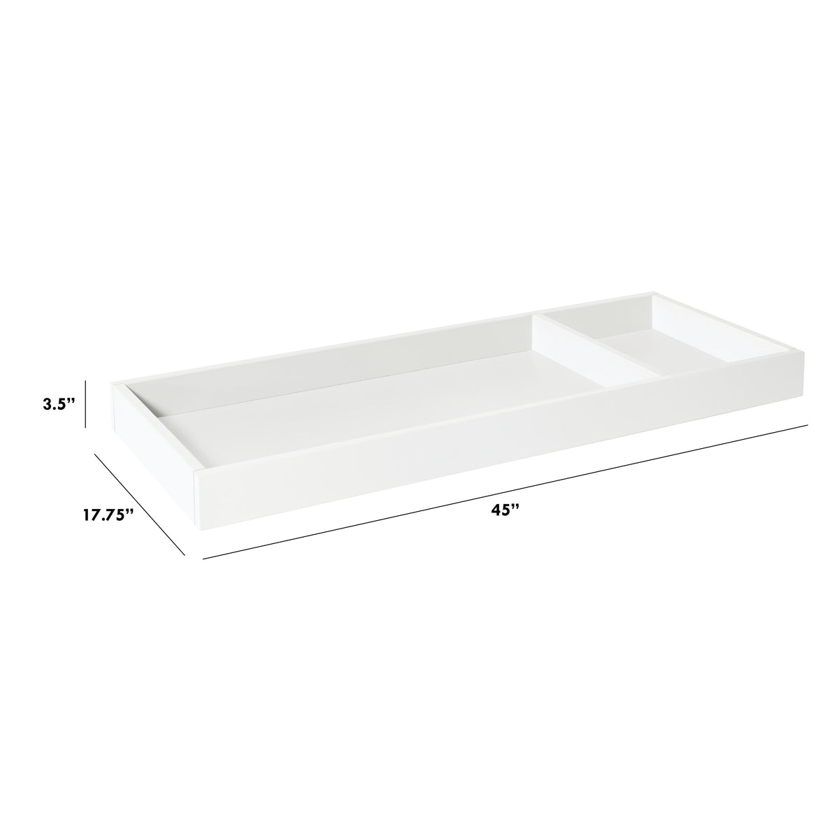 M0619RW,The MDB Family,Universal Wide Removable Changing Tray in Warm White