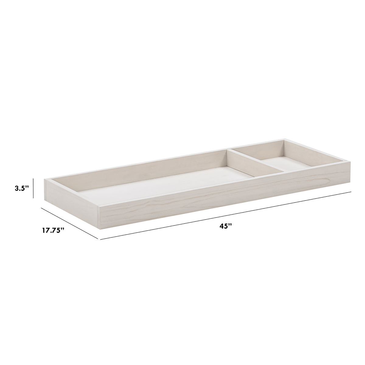 M0619WDF,The MDB Family,Universal Wide Removable Changing Tray in White Driftwood