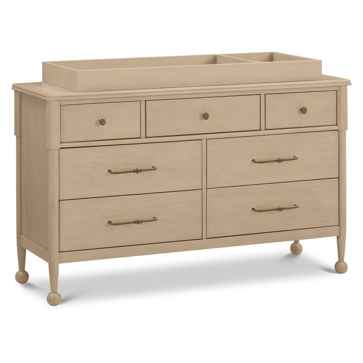 M0619WP,The MDB Family,Universal Wide Removable Changing Tray in Washed Pine