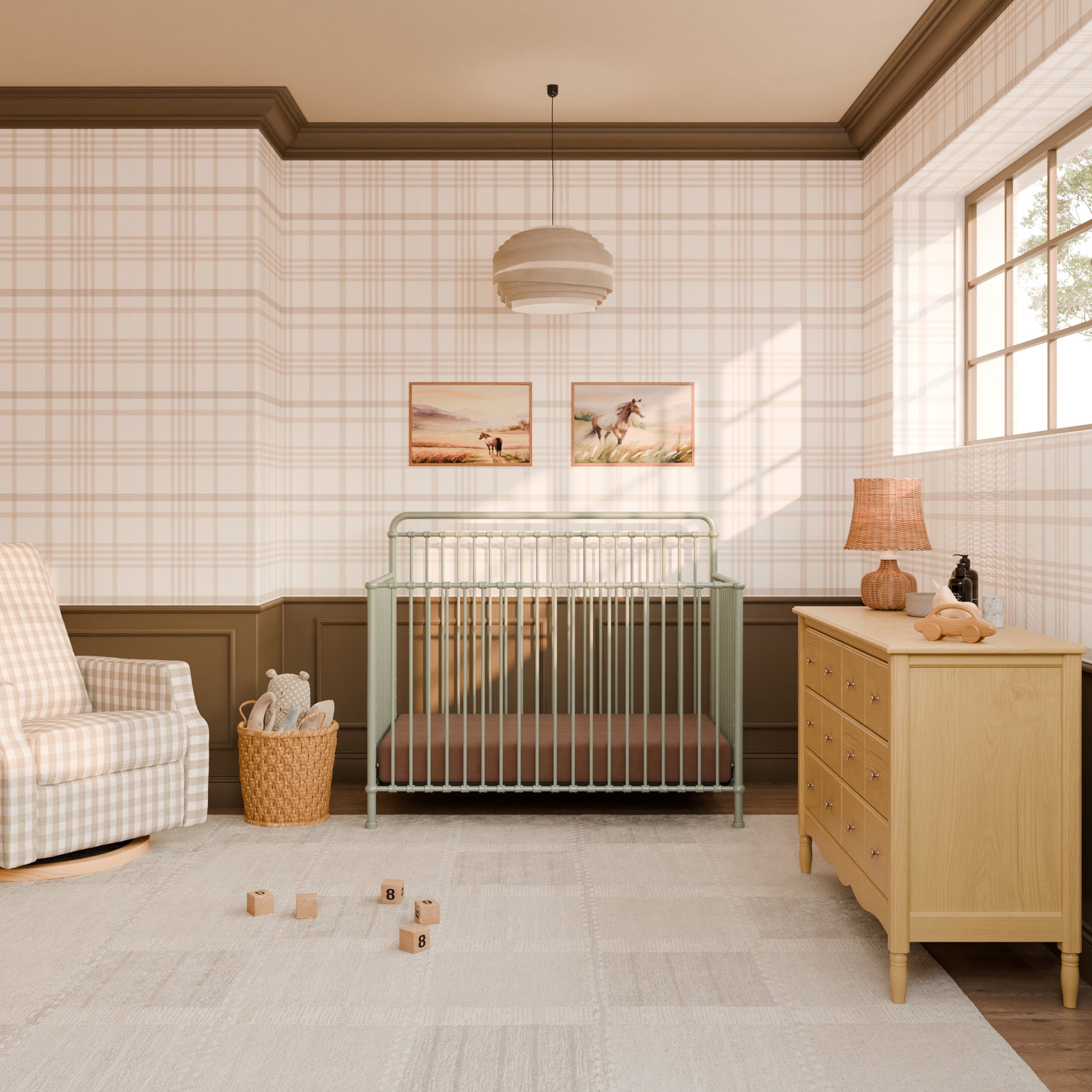 M15301HS,Namesake,Winston 4-in-1 Convertible Crib in Heirloom Sage