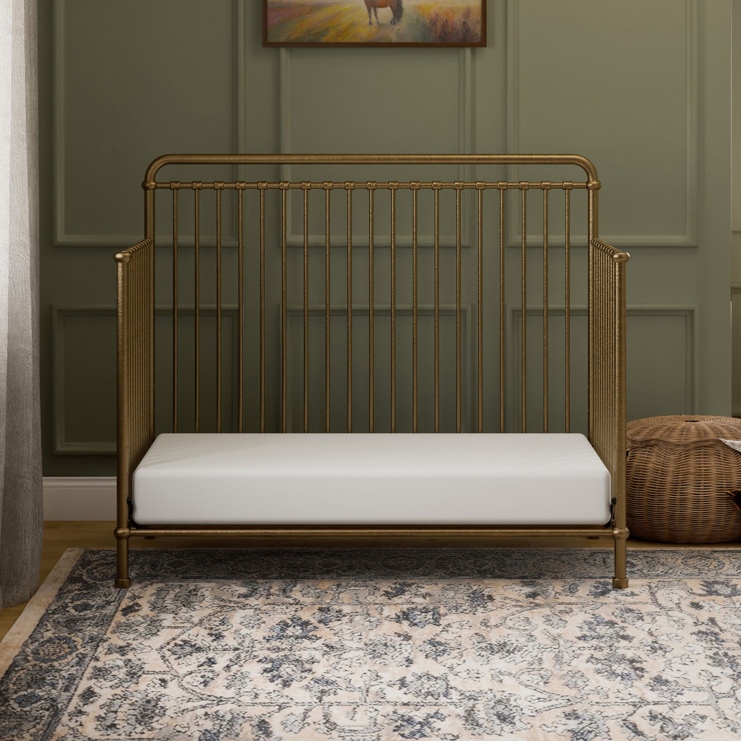 M15301VG,Namesake,Winston 4-in-1 Convertible Crib in Vintage Gold