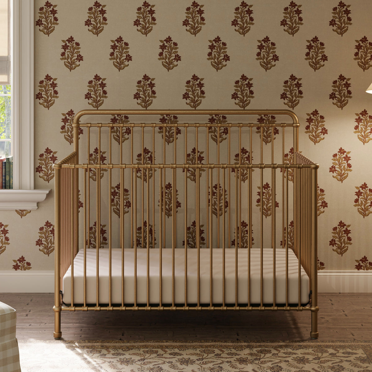 M15301VG,Namesake,Winston 4-in-1 Convertible Crib in Vintage Gold
