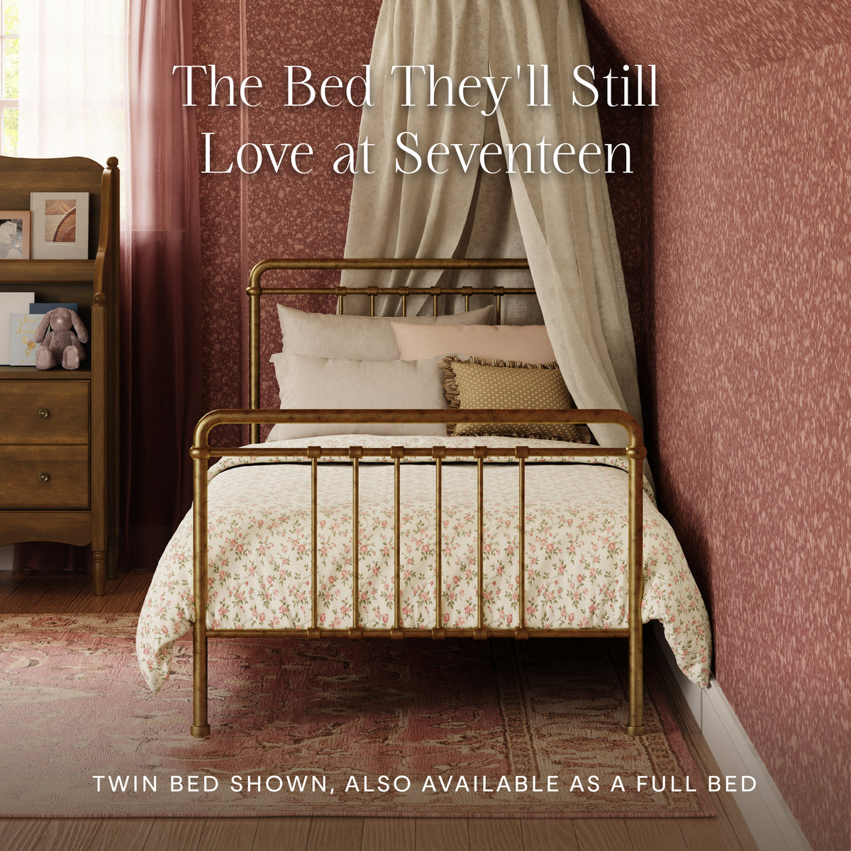 M15369VG,Namesake Kids,Winston Twin Bed in Vintage Gold