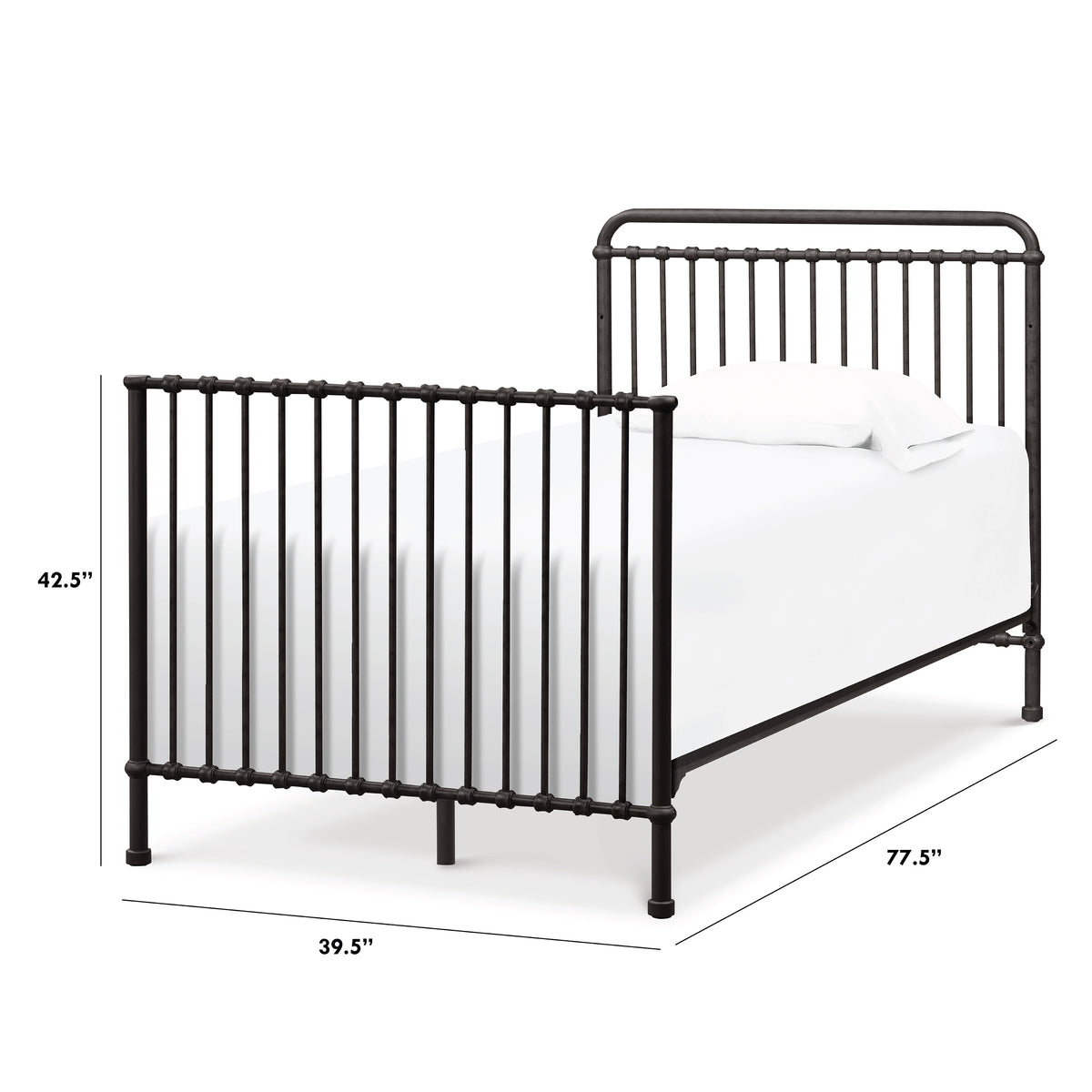 M15389UR,Namesake,Twin Size Conversion Kit for Winston Mini Crib in Vintage Iron
