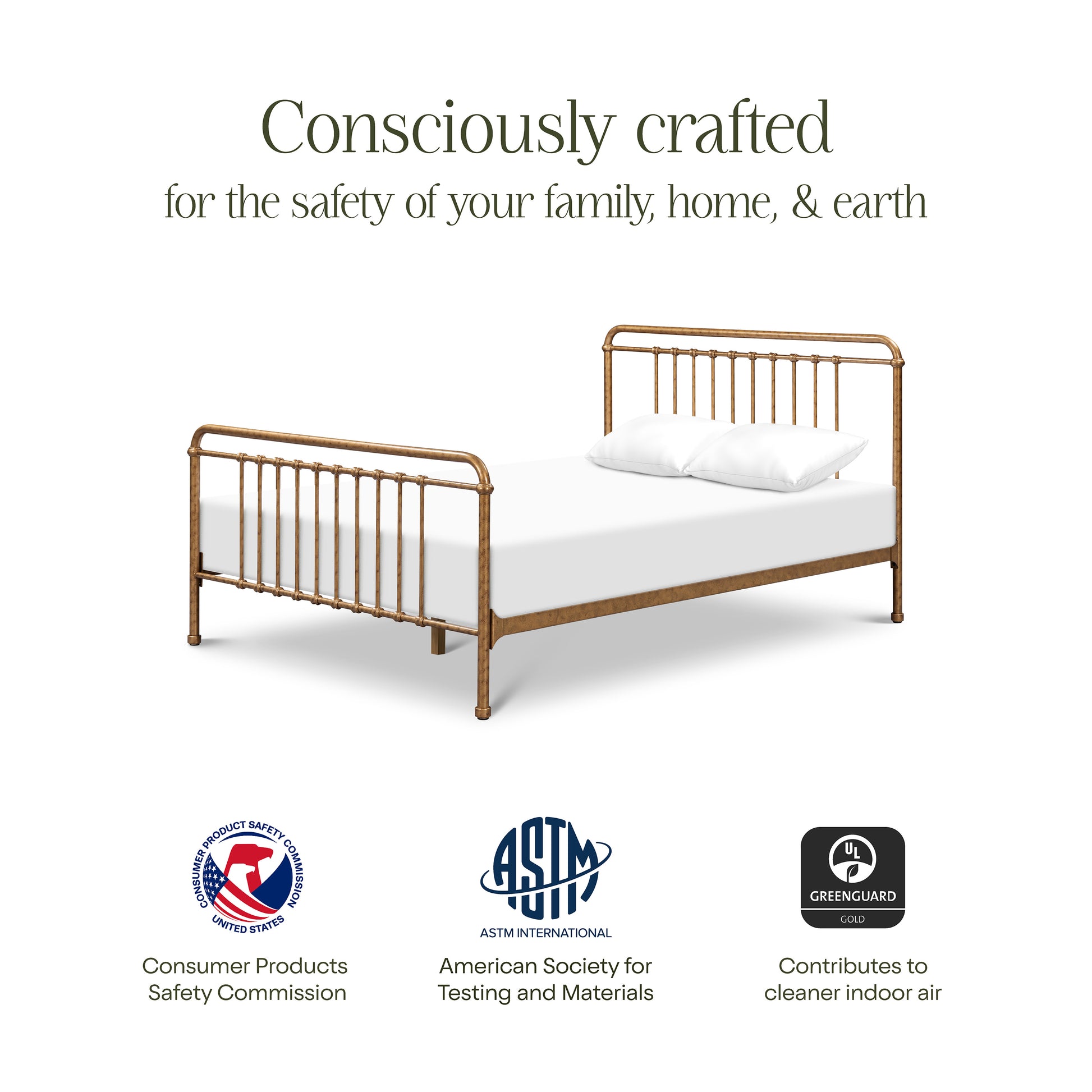 M15396VG,Namesake Kids,Winston Full Bed in Vintage Gold