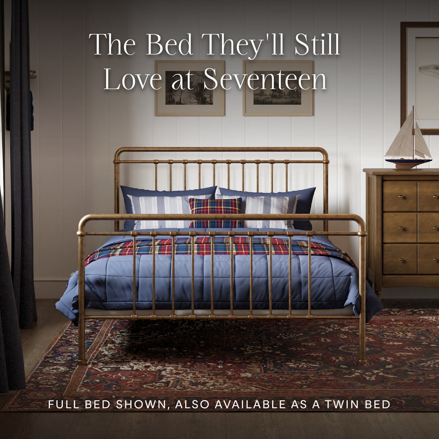 M15396VG,Namesake Kids,Winston Full Bed in Vintage Gold