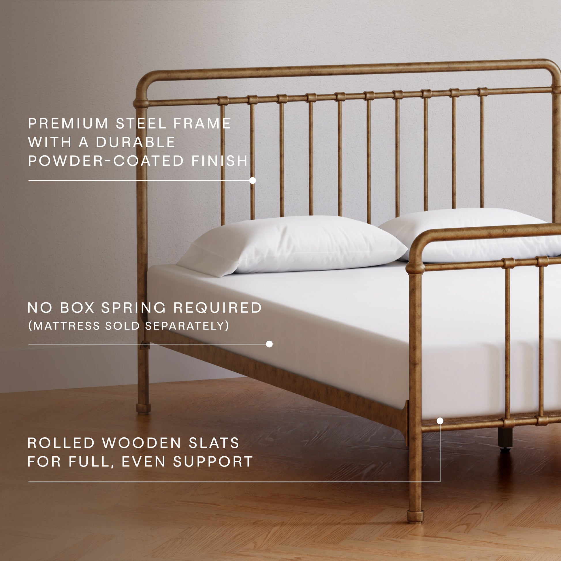 M15396VG,Namesake Kids,Winston Full Bed in Vintage Gold