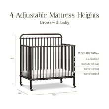 M15398UR,Namesake,Winston 4-in-1 Convertible Mini Crib in Vintage Iron