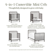M15398UR,Namesake,Winston 4-in-1 Convertible Mini Crib in Vintage Iron