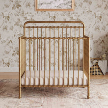 M15398VG,Namesake,Winston 4-in-1 Convertible Mini Crib in Vintage Gold