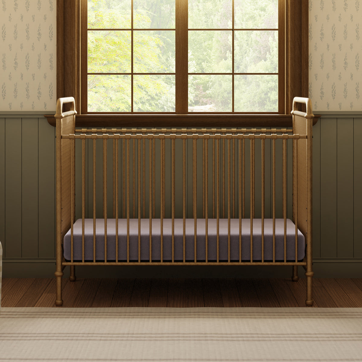 M15501VG,Namesake,Abigail 3-in-1 Convertible Crib in Vintage Gold