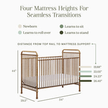 M15501VG,Namesake,Abigail 3-in-1 Convertible Crib in Vintage Gold