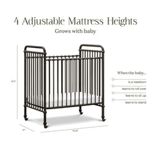M15598UR,Namesake,Abigail 3-in-1 Convertible Mini Crib in Vintage Iron