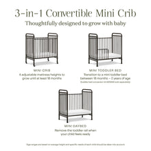 M15598UR,Namesake,Abigail 3-in-1 Convertible Mini Crib in Vintage Iron