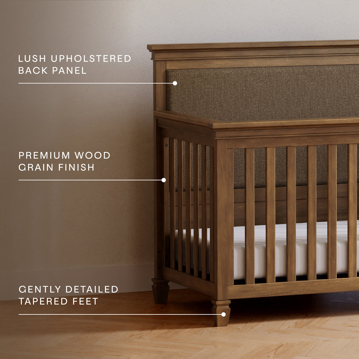 M15801NL,Namesake,Darlington 4-in-1 Convertible Crib in Natural Walnut